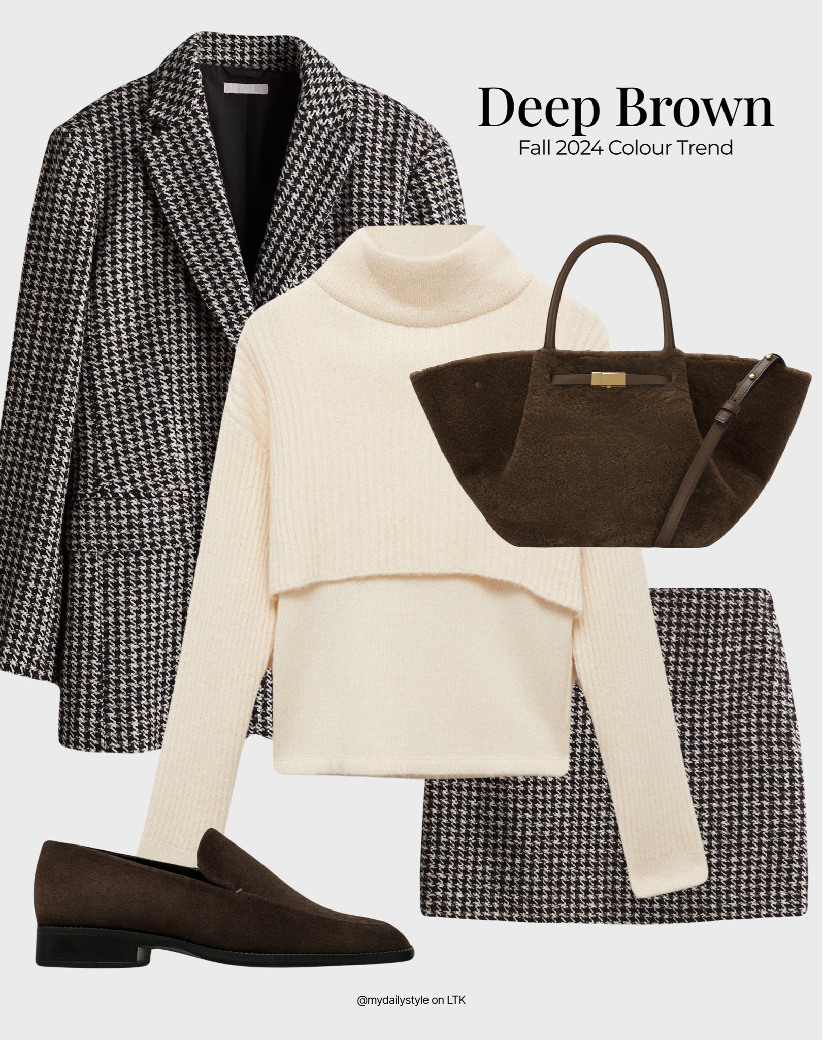 Chocolate brown is the perfect fall shade for everyone! 🖤

Styling wool blazer & mini skirt set with beige knit  jumper, deep brown DeMellier The Midi New York bag, & suede loafers.

Check out more styling ideas in my profile. 

Tags: chocolate brown, deep brown, brown shade,  fall style, pre-fall, autumn style, fall outfit, autumn outfit, fall fashion, autumn fashion, easy styling, simple everyday look, chic & basic outfit, Parisian look, casual outfit, capsule wardrobe, office look, brunch style, high street.

#LTKautumn #LTKworkwear #LTKstyletip