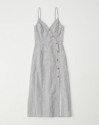 Side Slit Midi Dress | Abercrombie & Fitch US & UK
