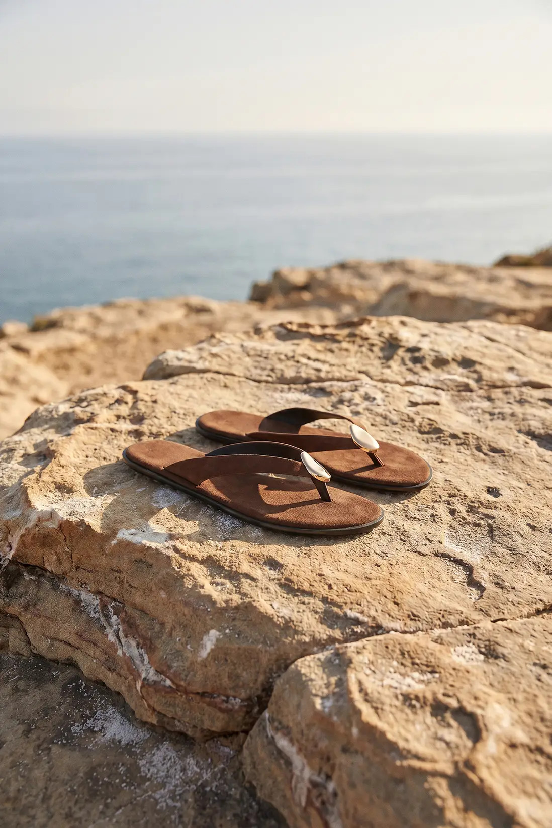 Chocolate Faux Suede Hardware Detail Flip Flops | Boohoo | Boohoo.com (UK & IE)
