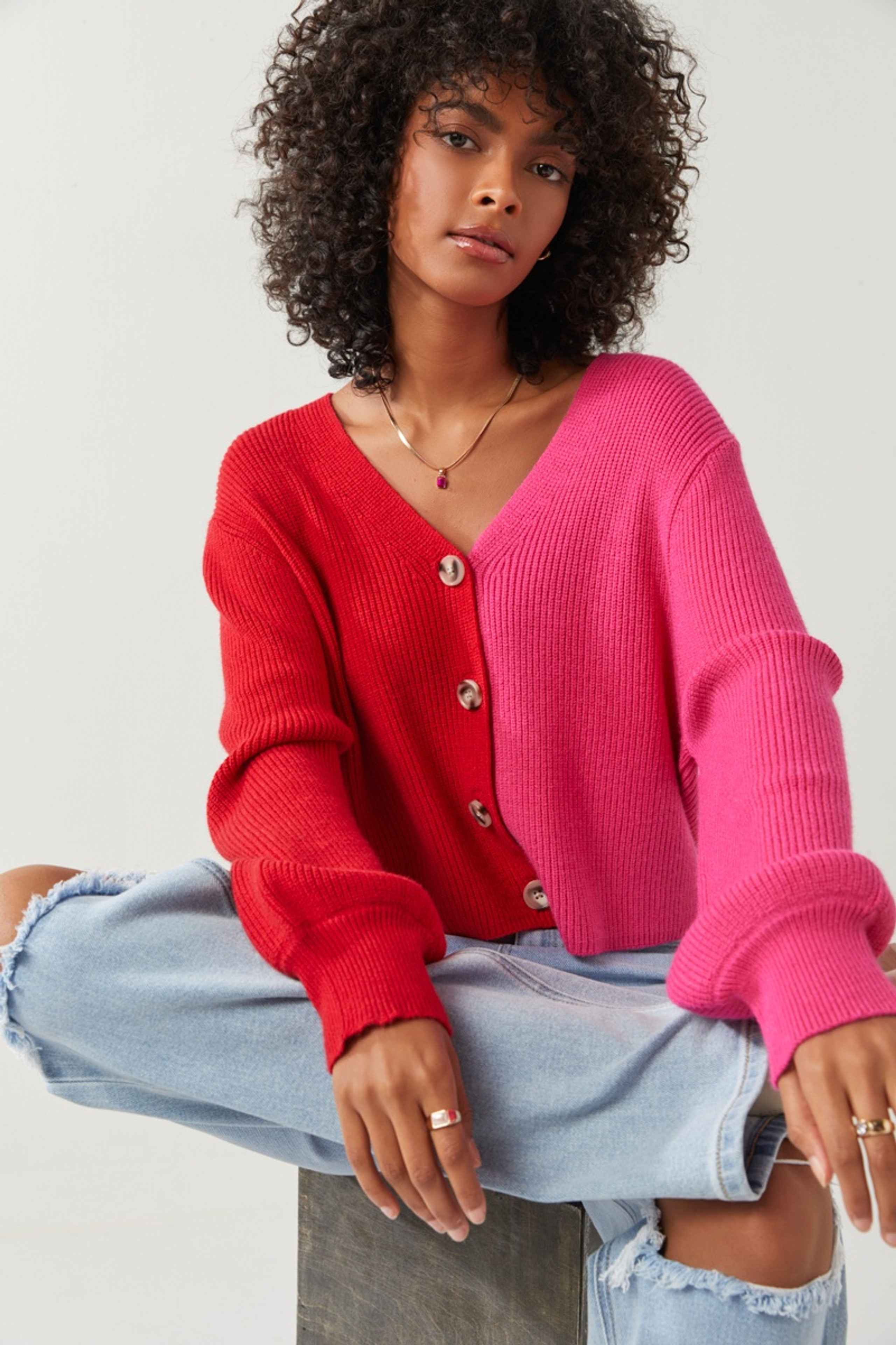 Sheri Colorblock Short Cardigan | Francesca's