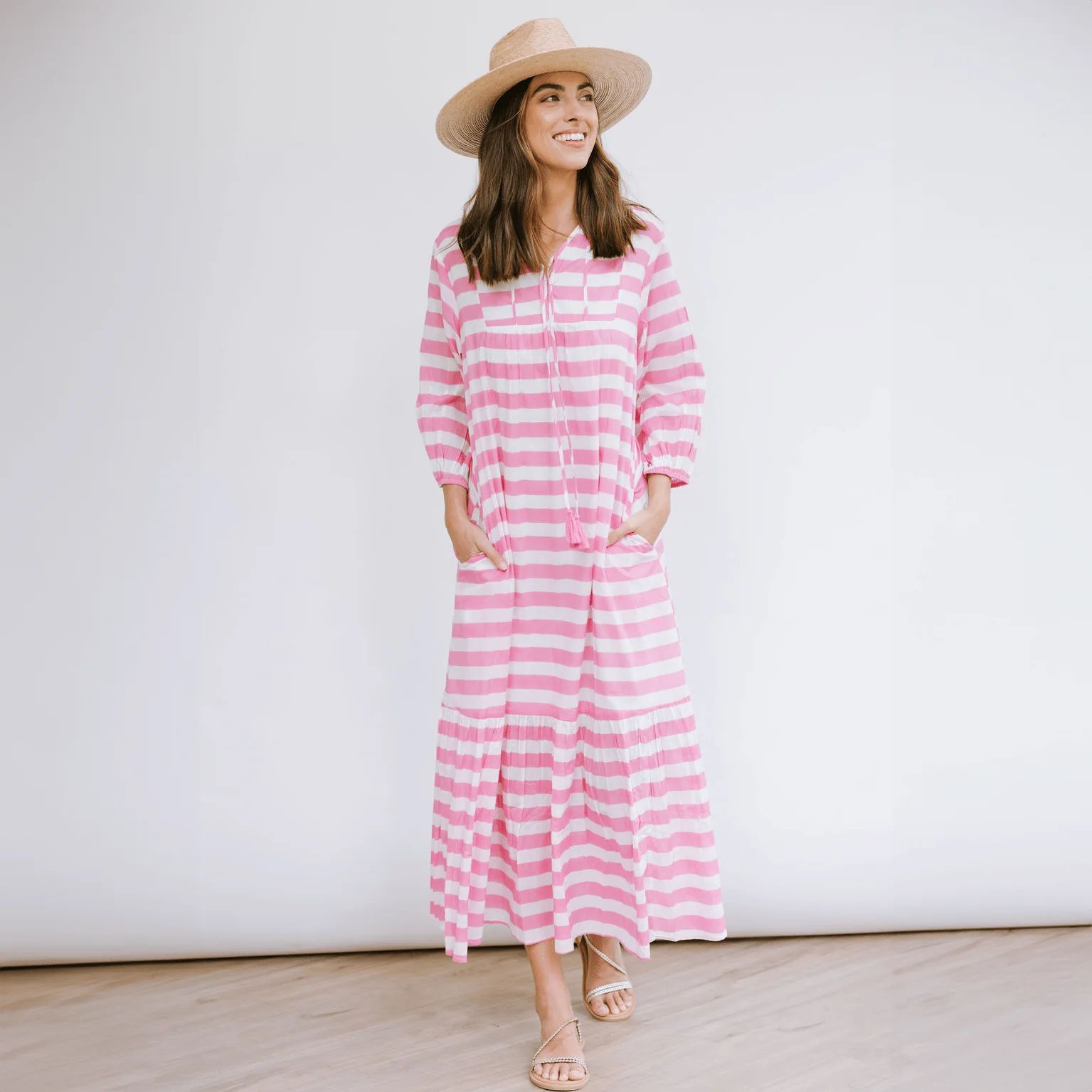 Duval Stripe Copa Dress | Sunshine Tienda