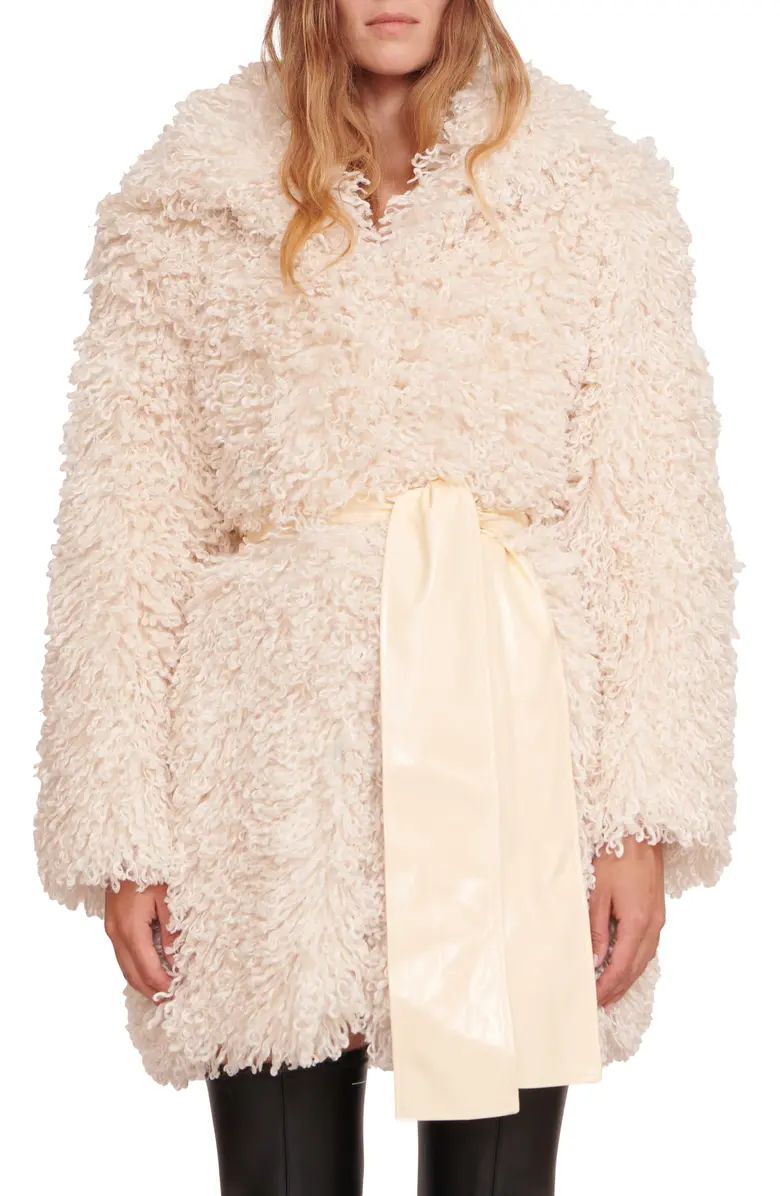 STAUD Lydie Belted Faux Fur Coat | Nordstrom | Nordstrom