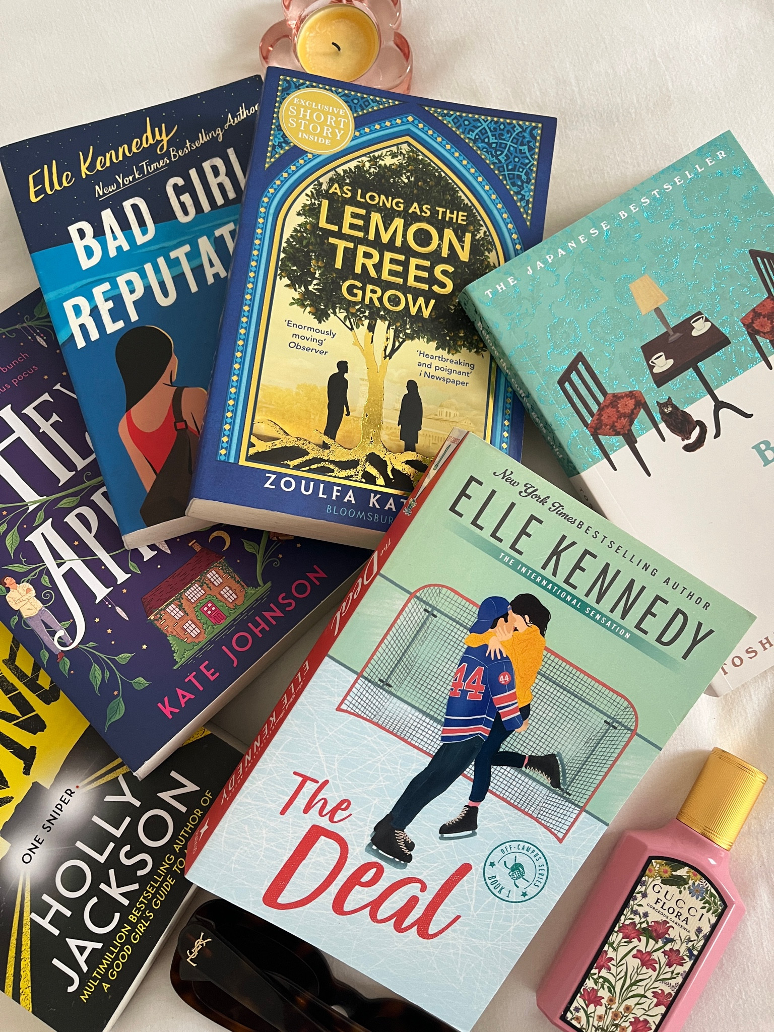 happy sunday 💌 — here’s a photo of random books on my bookshelf. i’ve read two of the five in this photo but looking to get through my physical tbr soon!! any favourites in this photo? 🤍

— the deal by elle kennedy 
— bad girl reputation by elle kennedy 
— five survive by holly jackson  
— the hex appeal by kate johnson  
— as long as the lemon trees grow by zoufla katouh
— before the coffee gets cold by tashikazu kawaguchi 

shop these books here!! #ltkbooks #ltkhome #romance #reader

#LTKhome #LTKfindsunder100 #LTKeurope