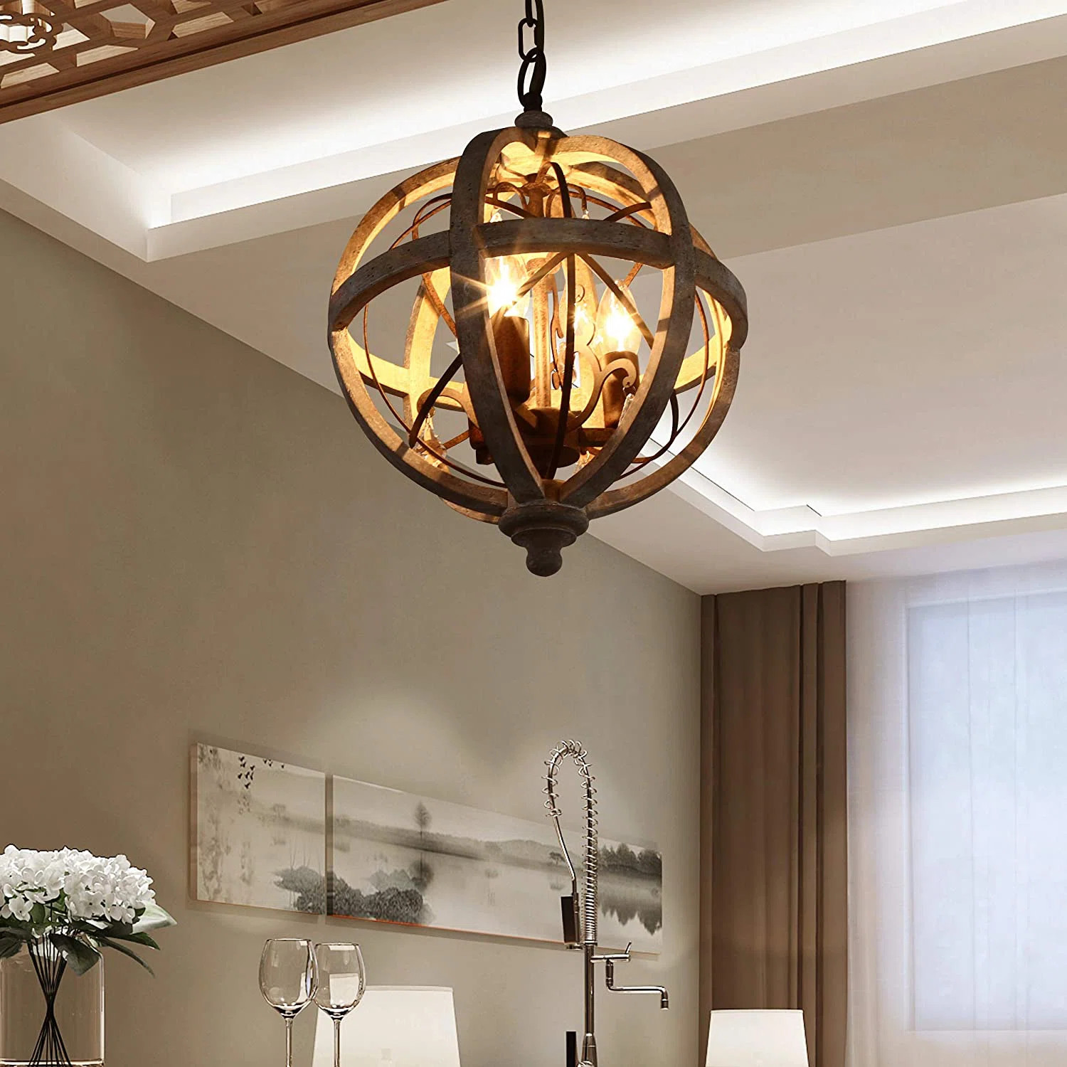 Rosalind Wheeler Oneybrook 3 - Light Unique / Statement Globe LED Pendant | Wayfair | Wayfair North America