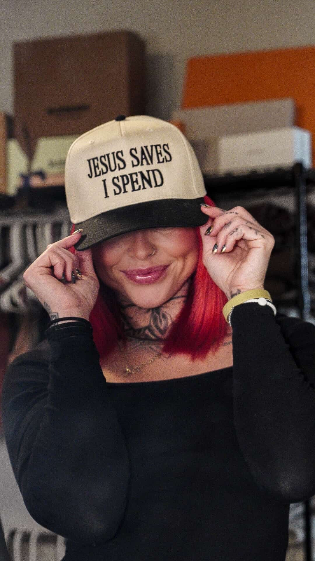 Jesus Saves I Spend Trucker Hat | Willow Boutique