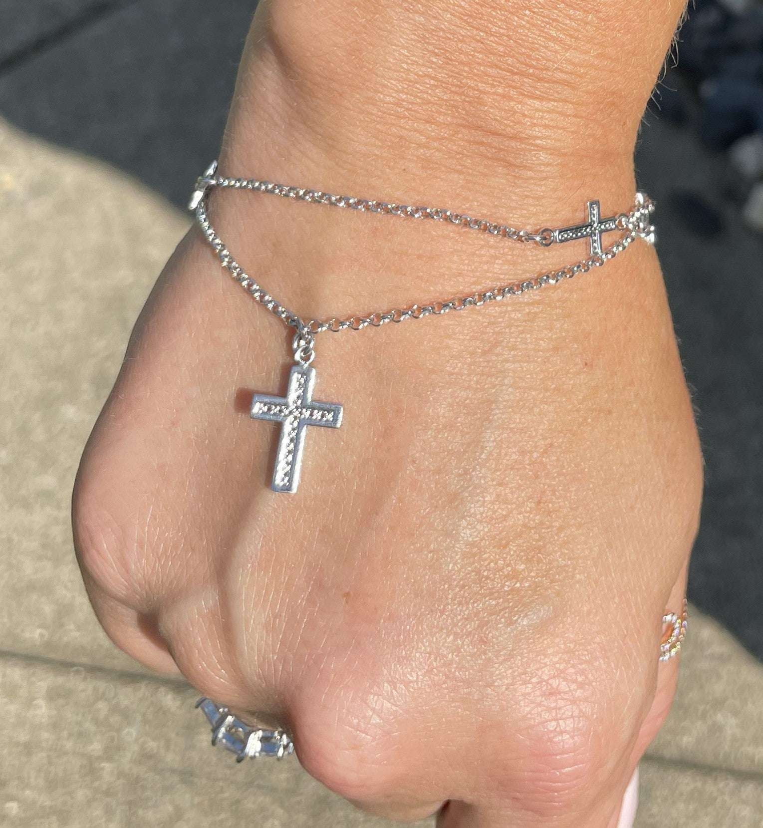 Cross Charm Bracelet Jewelry Religious Jewelry- Religious Gift Idea- Christian Gifts Christian br... | Gravie's