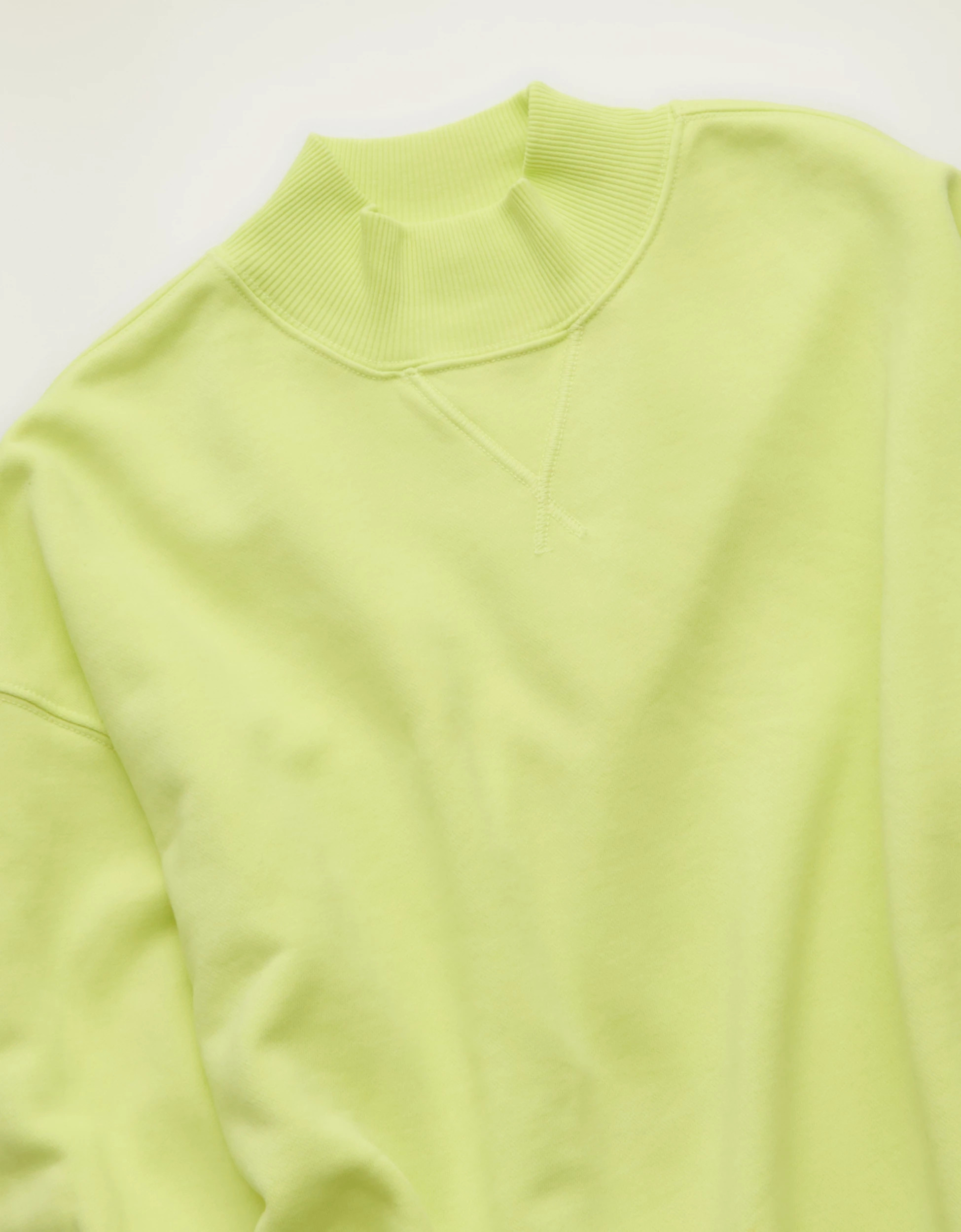 AE Everyday Luxe Mock Neck Sweatshirt | American Eagle Outfitters (US & CA)