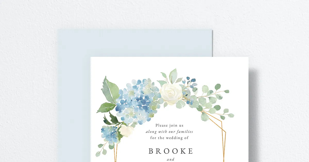 Elegant Hydrangea Wedding Invitations | The Knot 