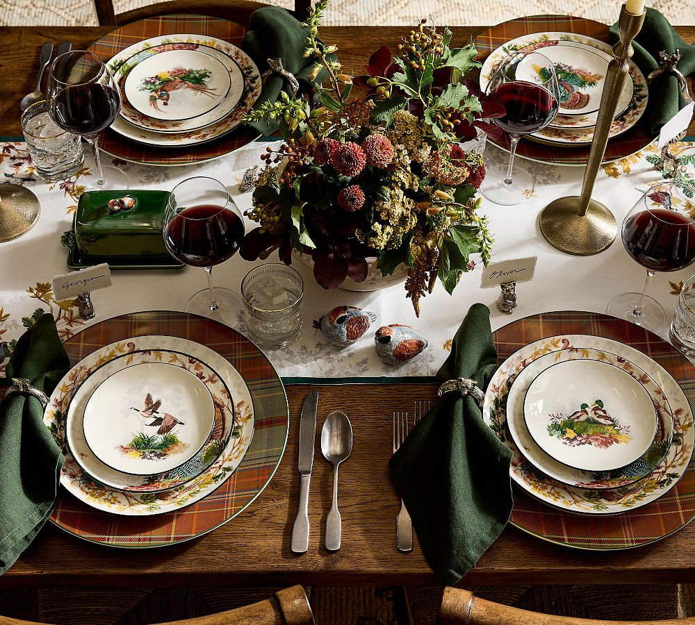 Woodrow Plaid Stoneware Charger Plates - Set of 4 | Pottery Barn (US)