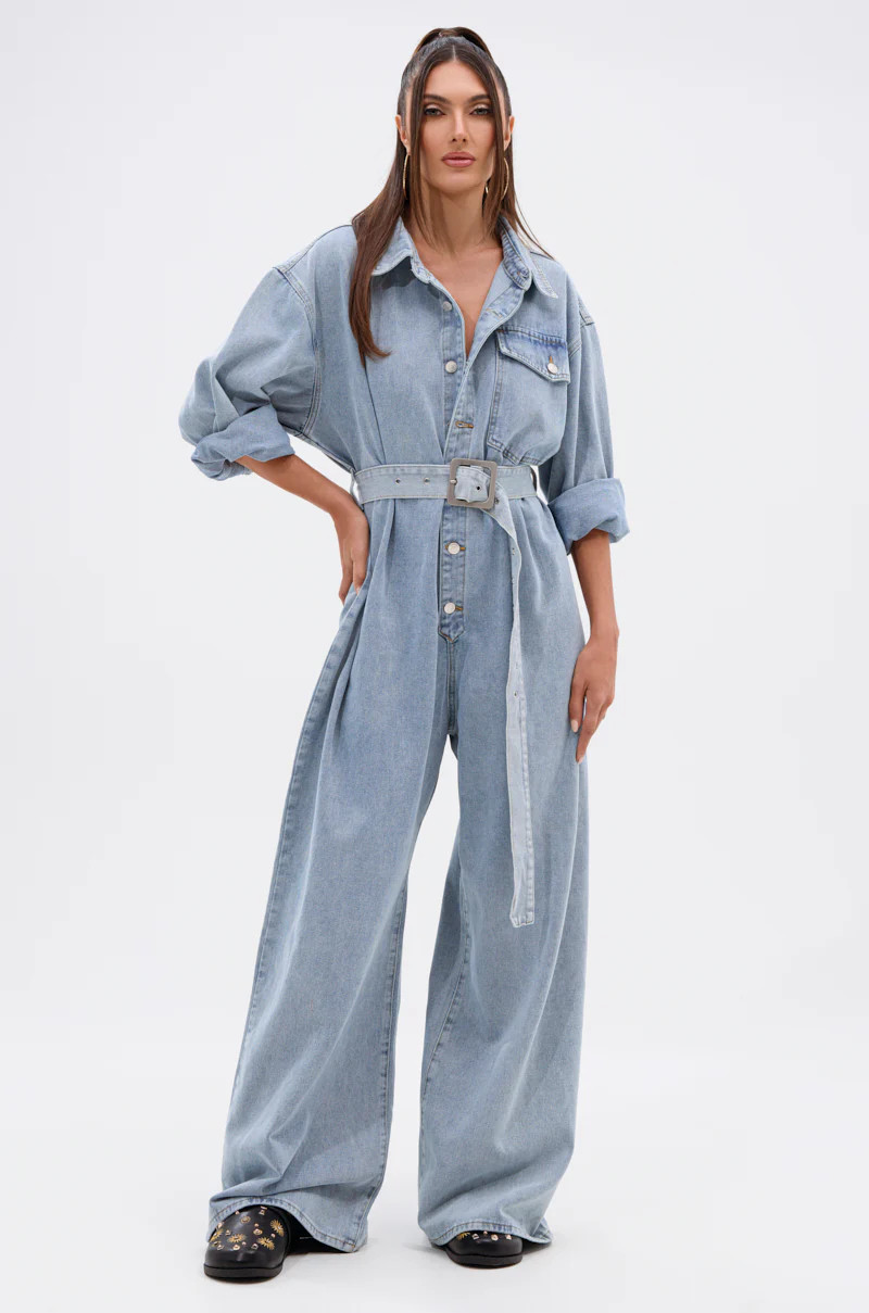 NOT TODAY EXTREME OVERSIZED DENIM JUMPSUIT | AKIRA