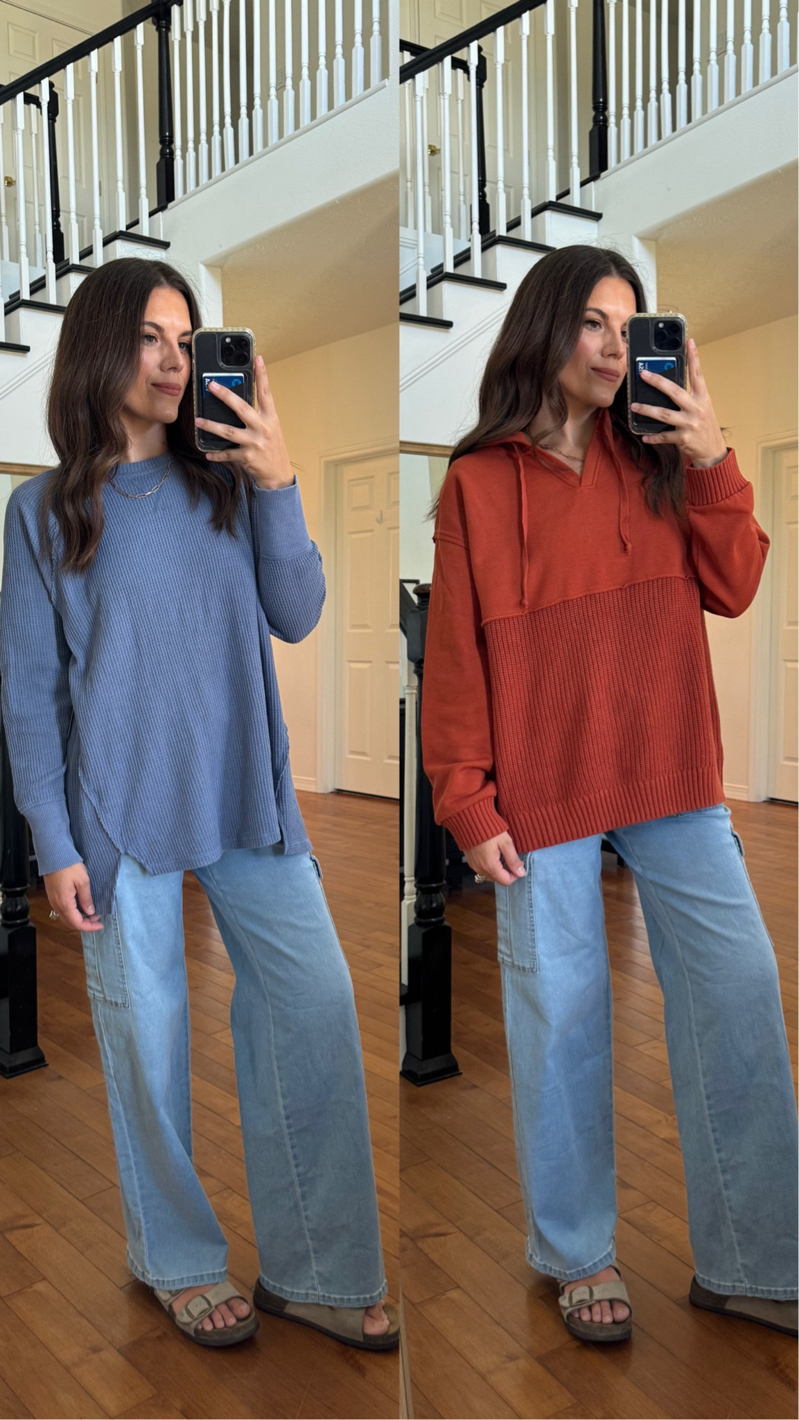 Wearing a 0x in the blue and medium in orange

#LTKFindsUnder50 #LTKStyleTip