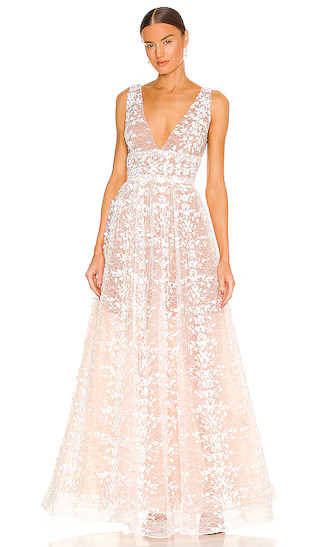 Megan Blanc Maxi Dress in White | Revolve Clothing (Global)