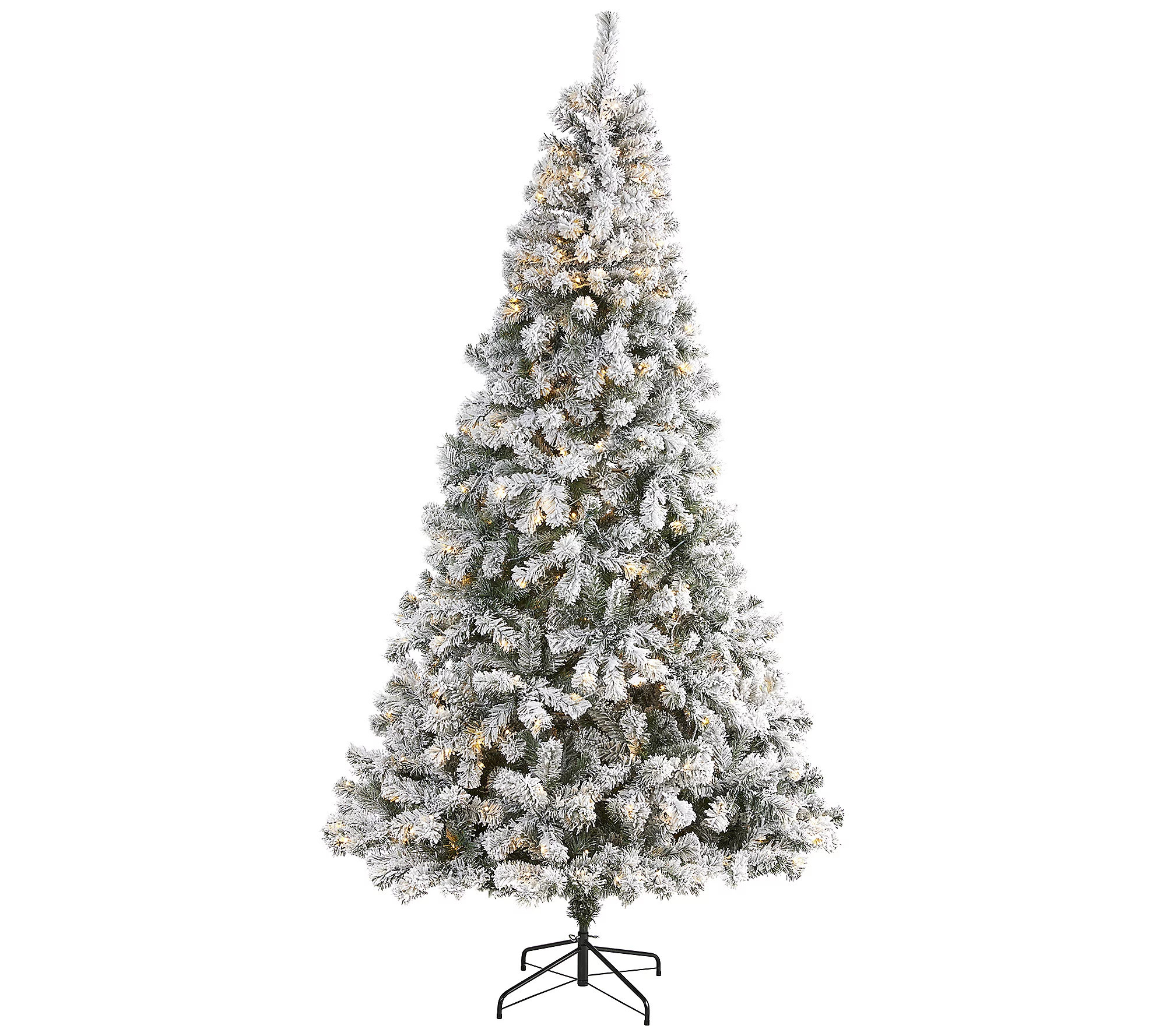 Nearly Natural 8' Flocked Fir Christmas Tree | QVC