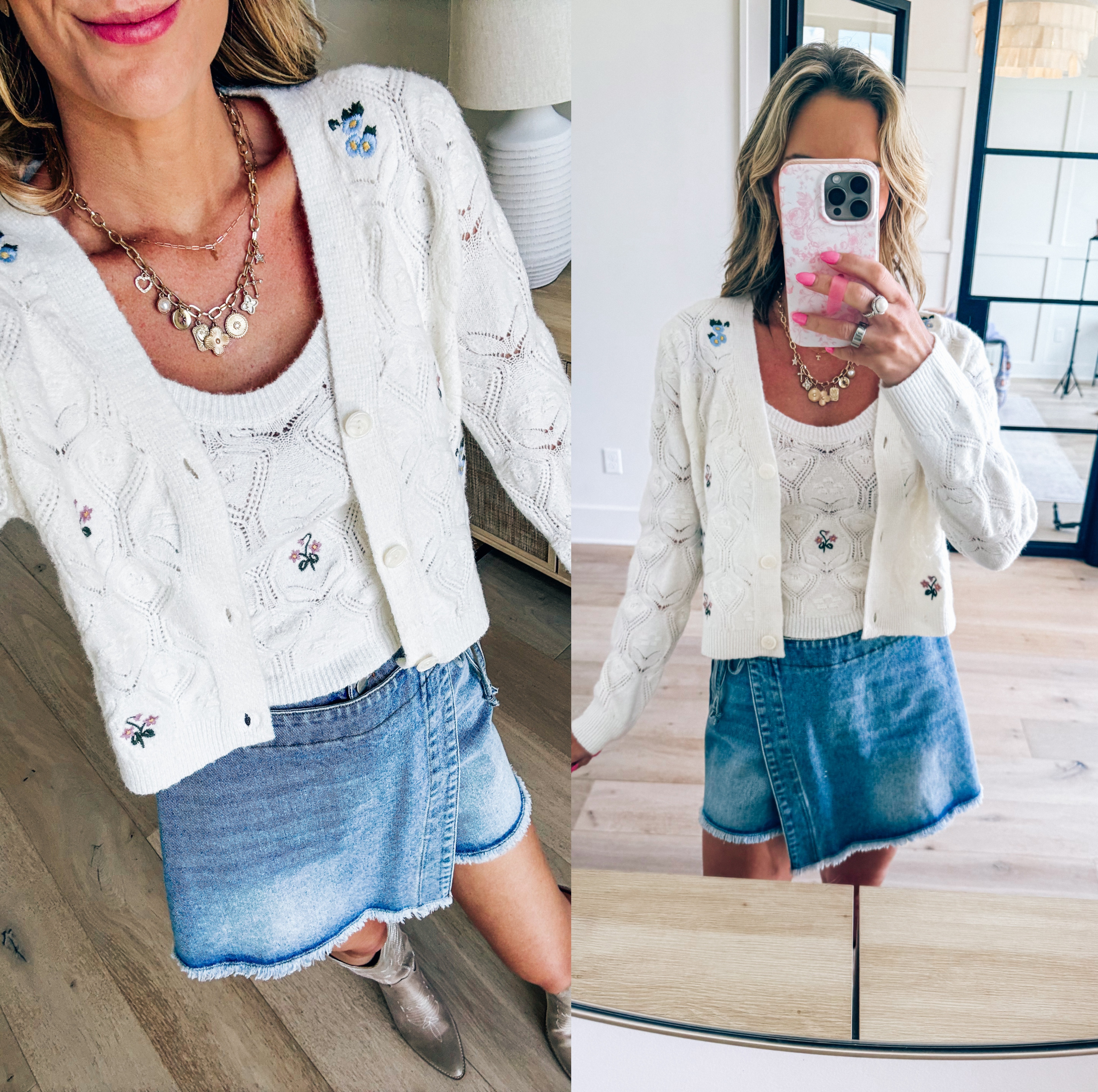 A denim skirt and sweater— the perfect combo for early spring! 

#LTKdayinmylife #LTKootd #LTKgrwm