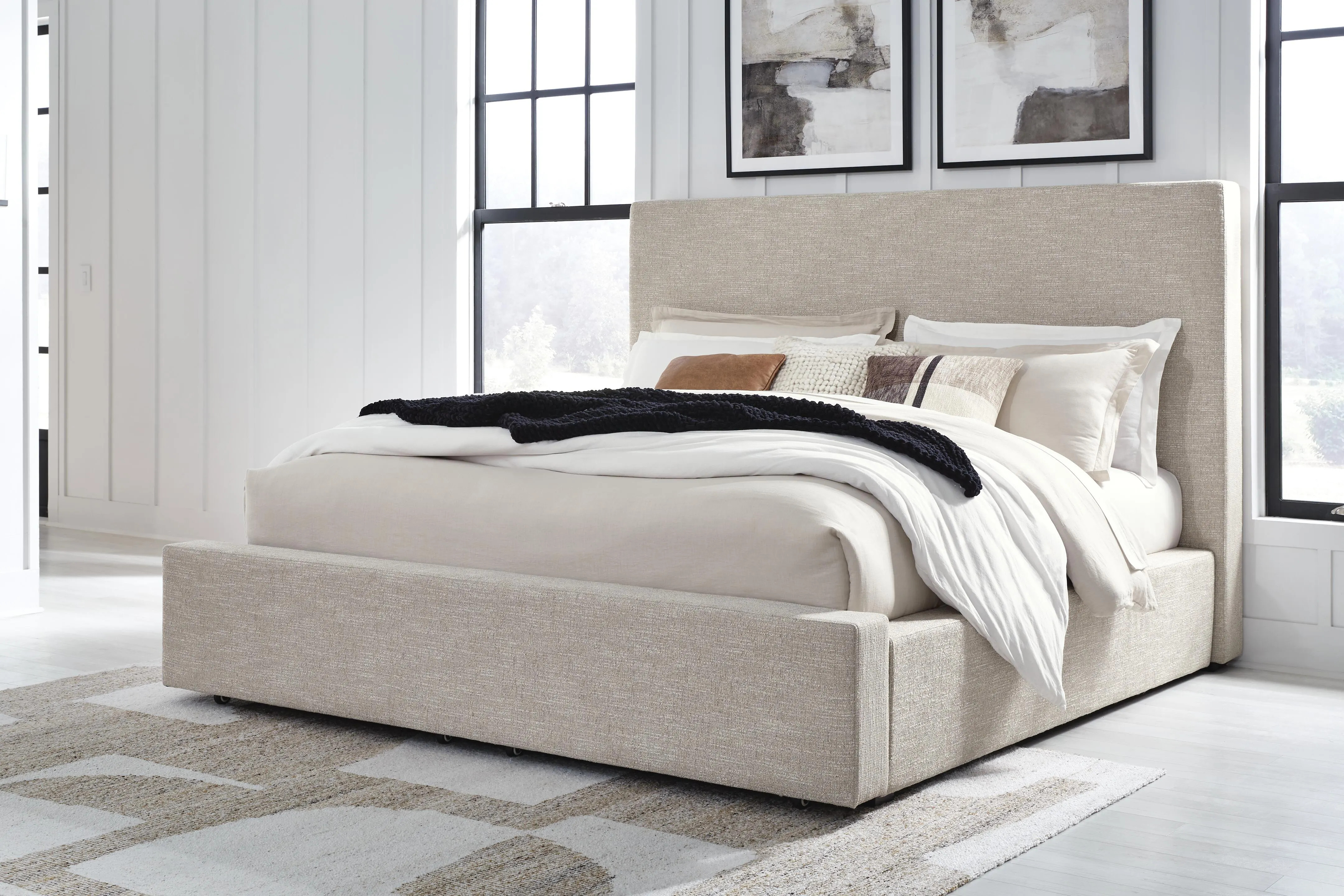 Kristiland King Upholstered Storage Bed | Ashley | Ashley