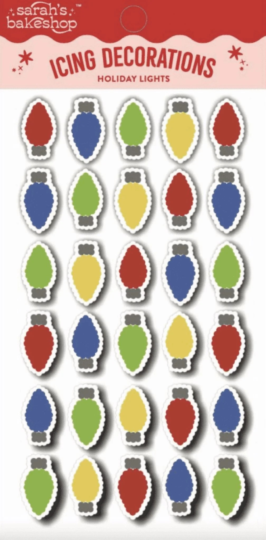 SARAHS BAKE SHOP Holiday Multicolor Lights Candy Cards | Walmart (US)