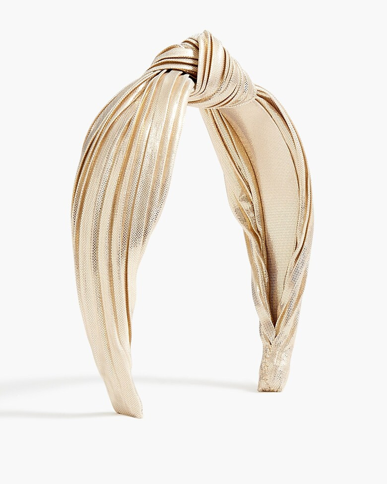 Metallic pleated knot headband | J.Crew Factory