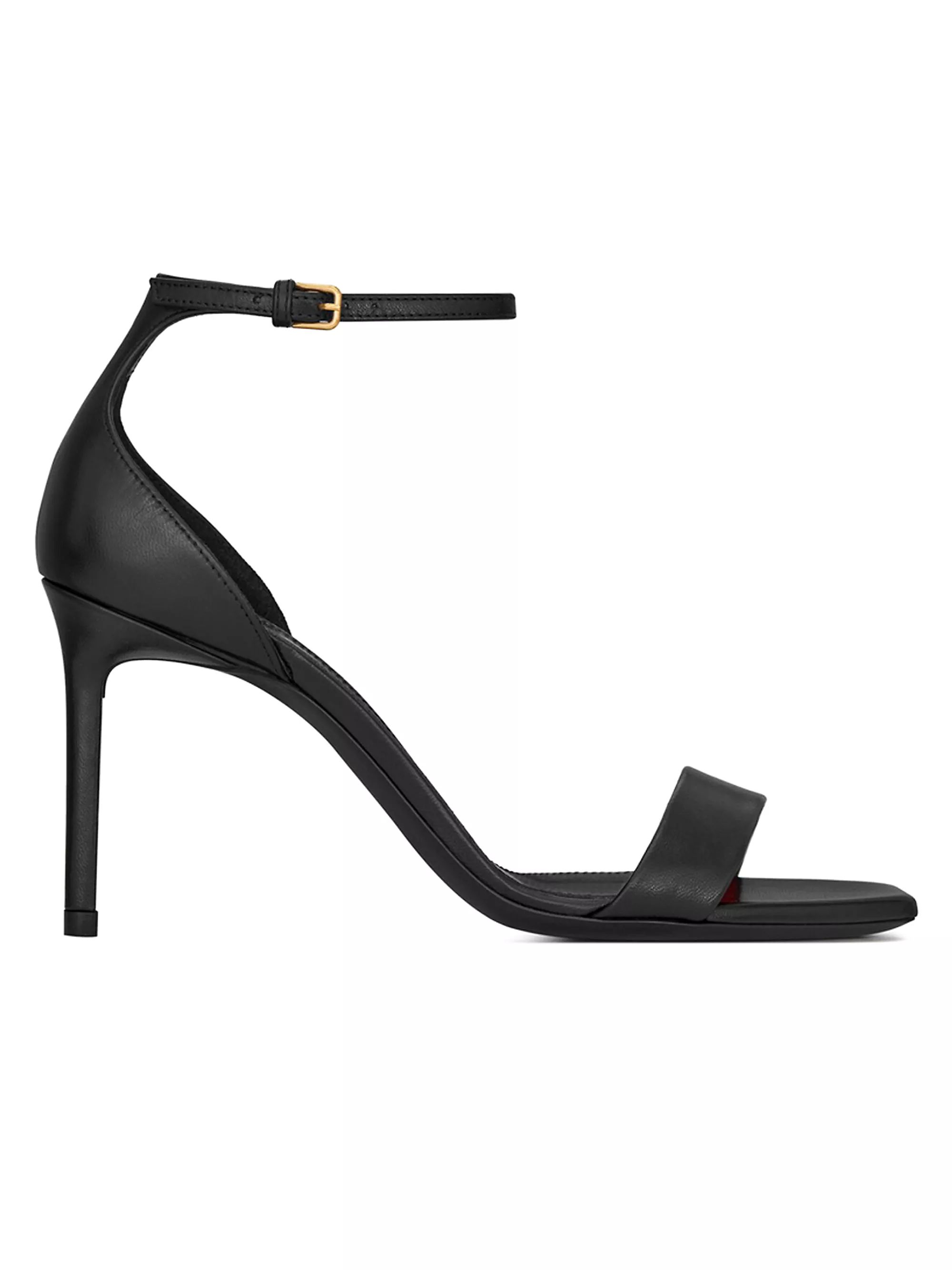 Shop Saint Laurent Amber Sandals in Leather | Saks Fifth Avenue | Saks Fifth Avenue