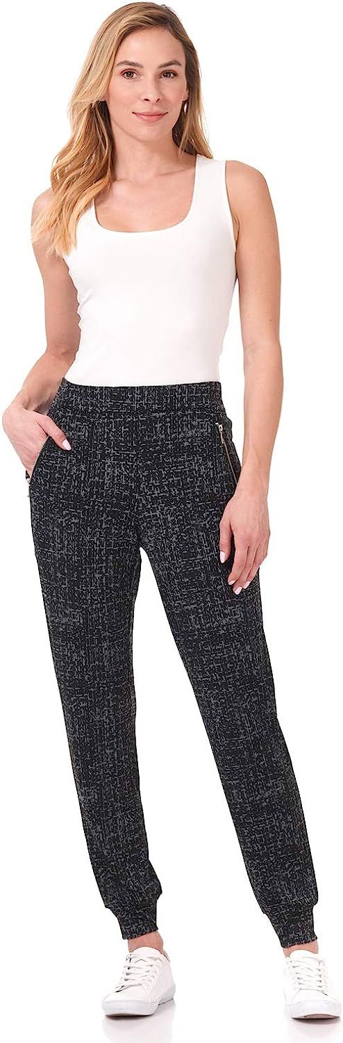 Rekucci Travel in Style - Women's Soft Chic Pant with Zipper Pockets | Amazon (US)