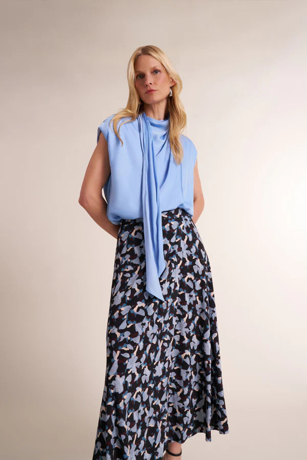 Ismelka Scarf Top - Eco Drape :: Sky Blue | MM LaFleur