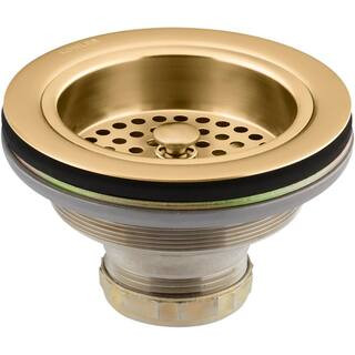 Duostrainer Sink Drain and Strainer in Vibrant Brushed Moderne Brass | The Home Depot