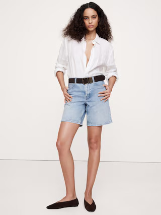 High-Rise Denim 8"" Short | Banana Republic (US)