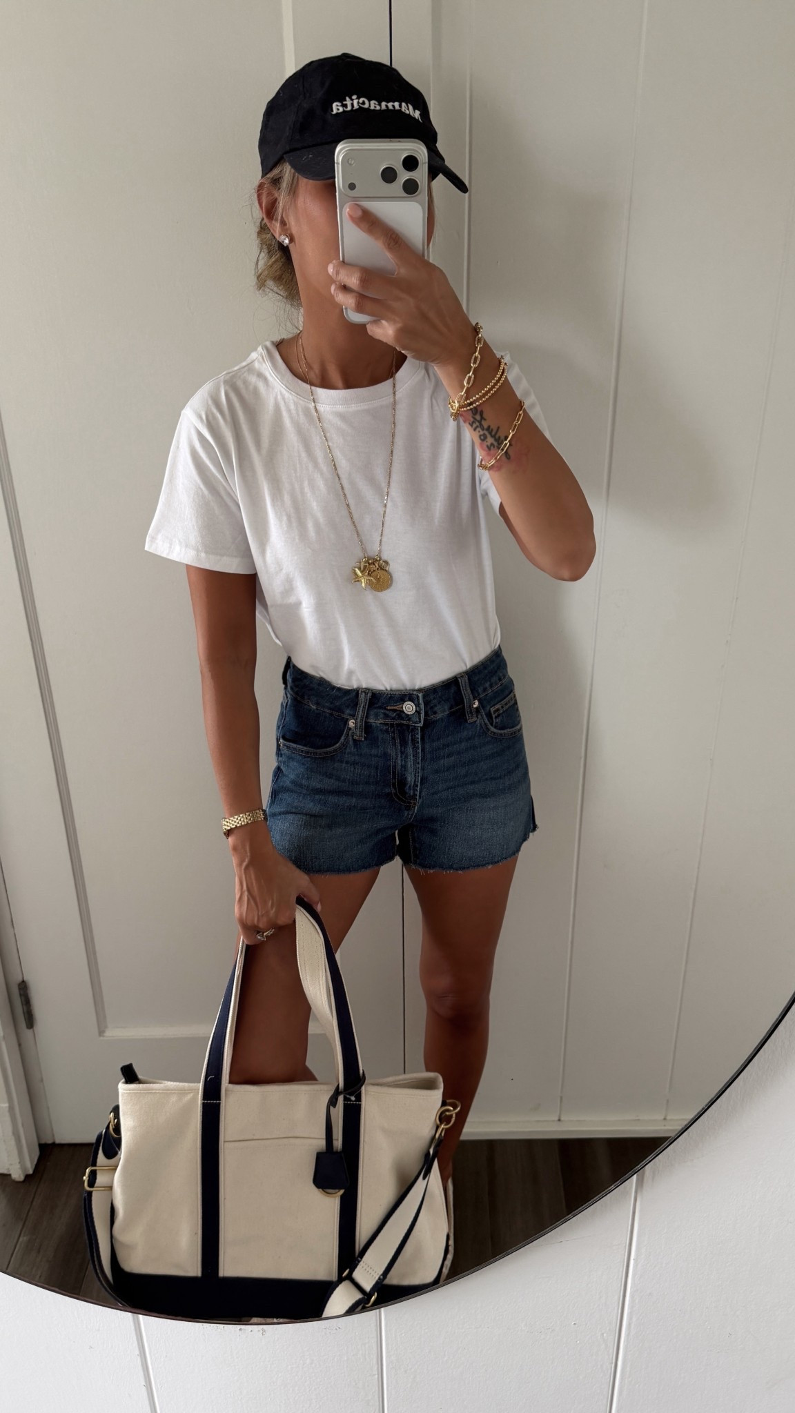 Wearing a 0 on the shorts, xs on tee. This Mariner tote is REALLY cute. I own it in 2 colors! 

#LTKPetite #LTKSwim #LTKTravel