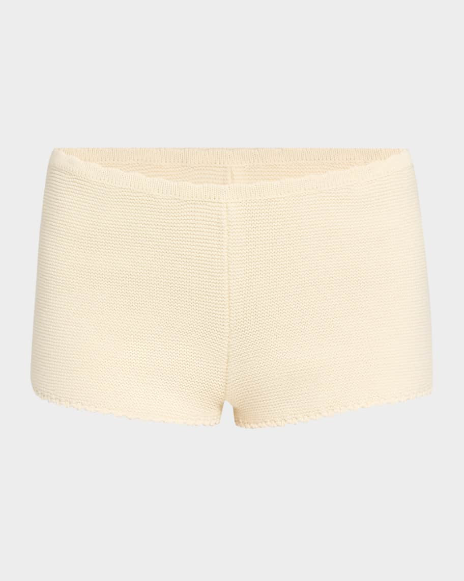 Solid and Striped The Celeste Knit Micro Shorts | Neiman Marcus