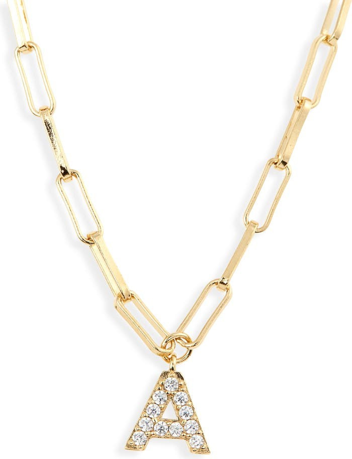 Pavé Initial Pendant Necklace | Nordstrom