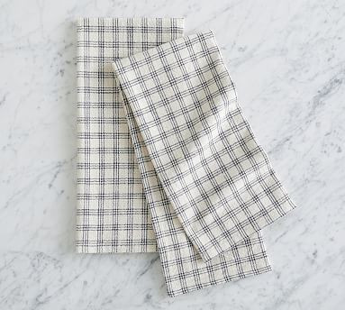 French Striped Patchwork Organic Cotton Tea Towels - Set of 2 | Pottery Barn (US)