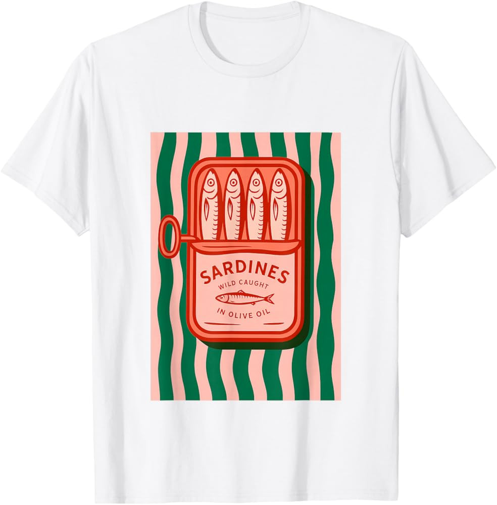 Sardines Tinned Fish Retro Graphic Summer for Men Women T-Shirt | Amazon (US)