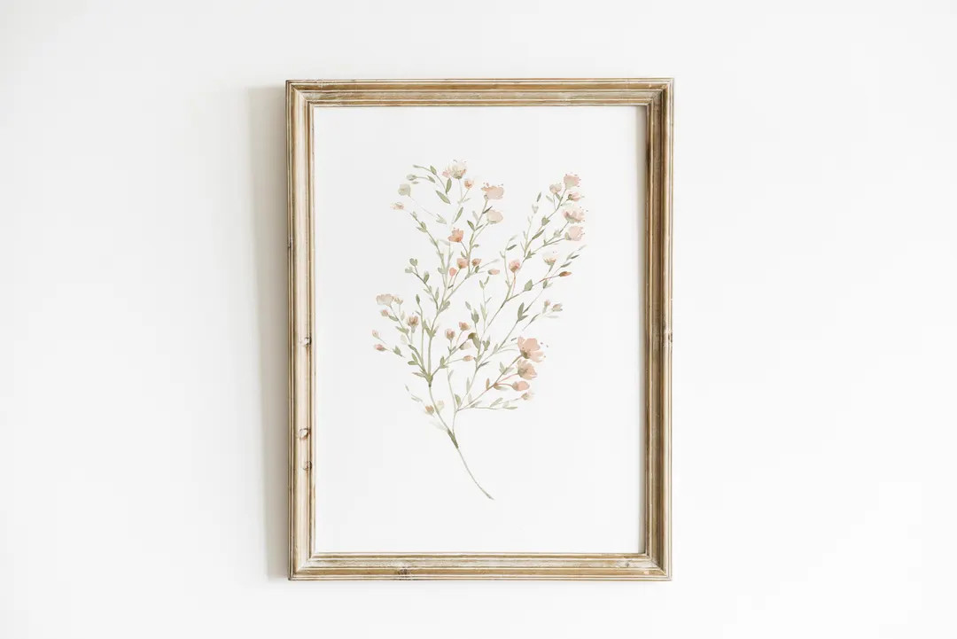 Vintage Soft Pink Nursery Art Girl Room Floral Nursery Vintage Baby Girl Decor Blush Flower Art C... | Etsy (US)