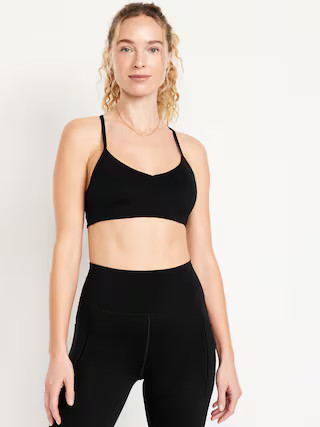 Light Support StudioSmooth Racerback Sports Bra | Old Navy (US)