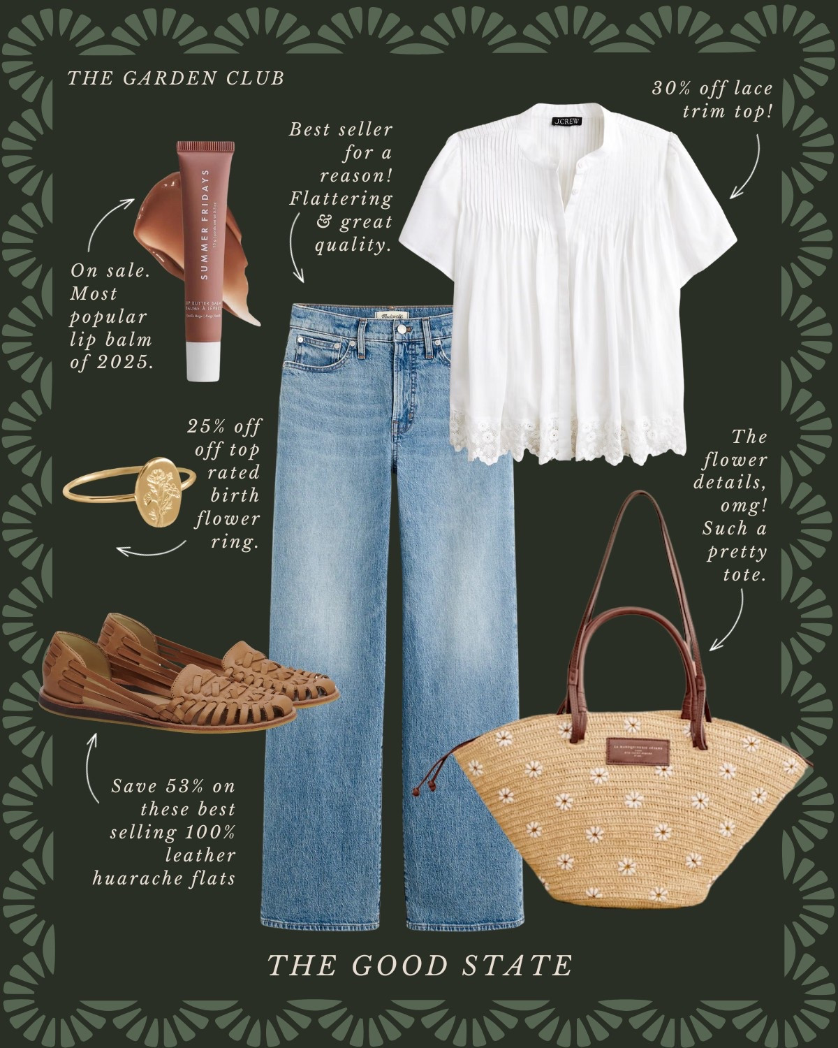 This collection is for the garden girlies who find joy in being outside—rain or shine. For the ladies dressing a little brighter this time of year, wearing all the florals, and who have (or need) a cute rain jacket or colorful umbrella to make rainy days a little happier. This collection is for the ladies giving gardening a try for the first time or those tending to the same garden they have poured their heart and soul into for years. For those cultivating the soil of their hearts and homes too. For the girlies who love earth tones and blooming colors too. 

The good state, Lauren England, terrain, Anthropologie, Amazon, Amazon home, Amazon beauty, spring fashion, summer fashion, maxi dress, casual outfit, crochet top, gardening, flowers, florals, spring outfit, wreath, pottery barn, nordstrom, coffee table book, LL Bean, clean beauty, wedding guest dress, bag, tote, purse, woven purse, rain boots, Sunhat, flat, JCrew JCrew factory, white dress, sunglasses, quince, gold necklace, summer outfit, summer style, summer fashion, sale, ootd, 

#LTKSaleAlert #LTKFindsUnder50 #LTKStyleTip