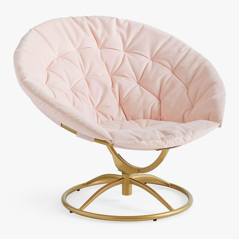 Everyday Velvet Rose Swivel Hang-A-Round Chair | Pottery Barn Teen