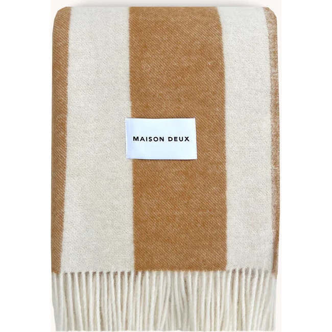 Maison Deux | Rough Stripe Blanket, Terra Brown | Maisonette | Maisonette