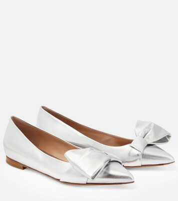 Bow-embellished leather ballet flats | Mytheresa (US/CA)