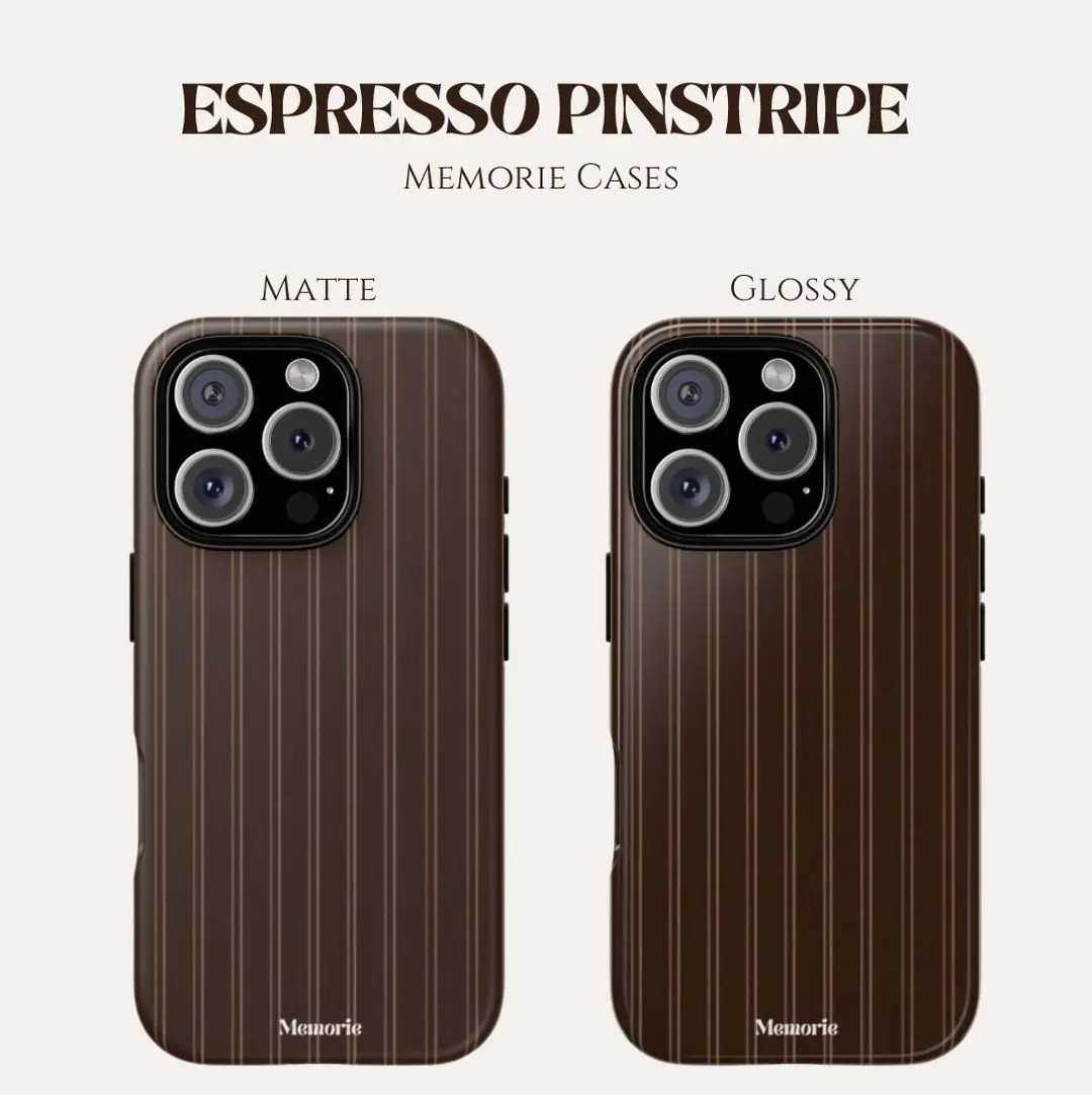 Espresso Pinstripe | Tough Protective Phone Case - Etsy UK | Etsy (US)
