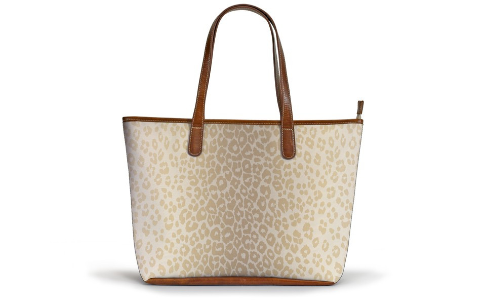 Savannah Zippered Tote - Leather Patch | Barrington Gifts