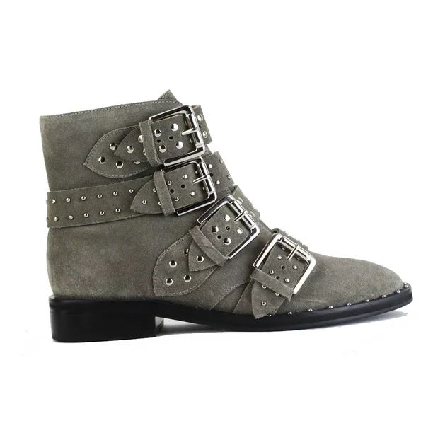 LFL by Lust for Life - Lust For Life Women's Miracle Ankle Boot Taupe Suede Moto Buckle Ankle Boo... | Walmart (US)