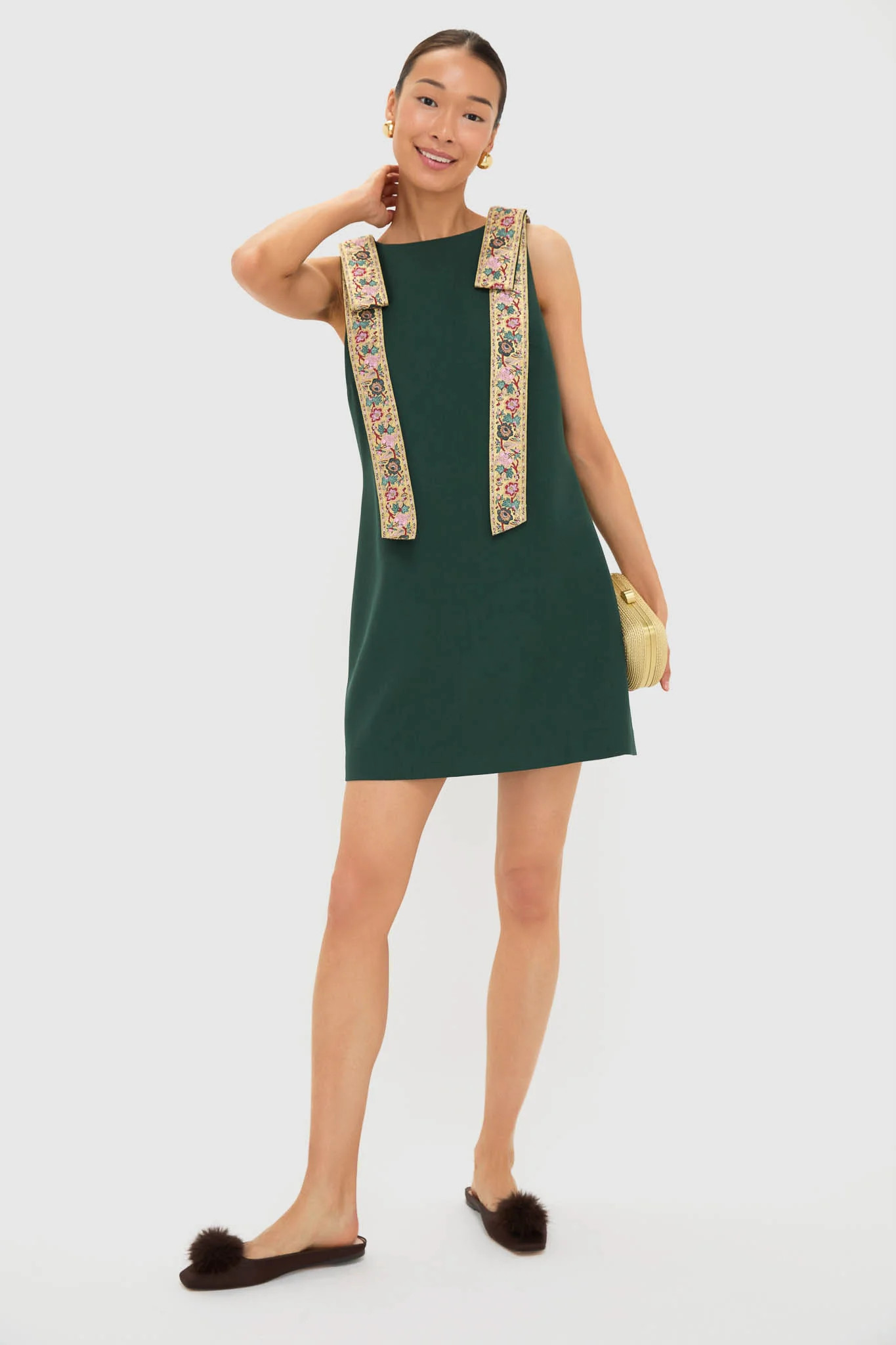 Garden Scrollwork Jacquard Bow Rosie Dress | Tuckernuck (US)