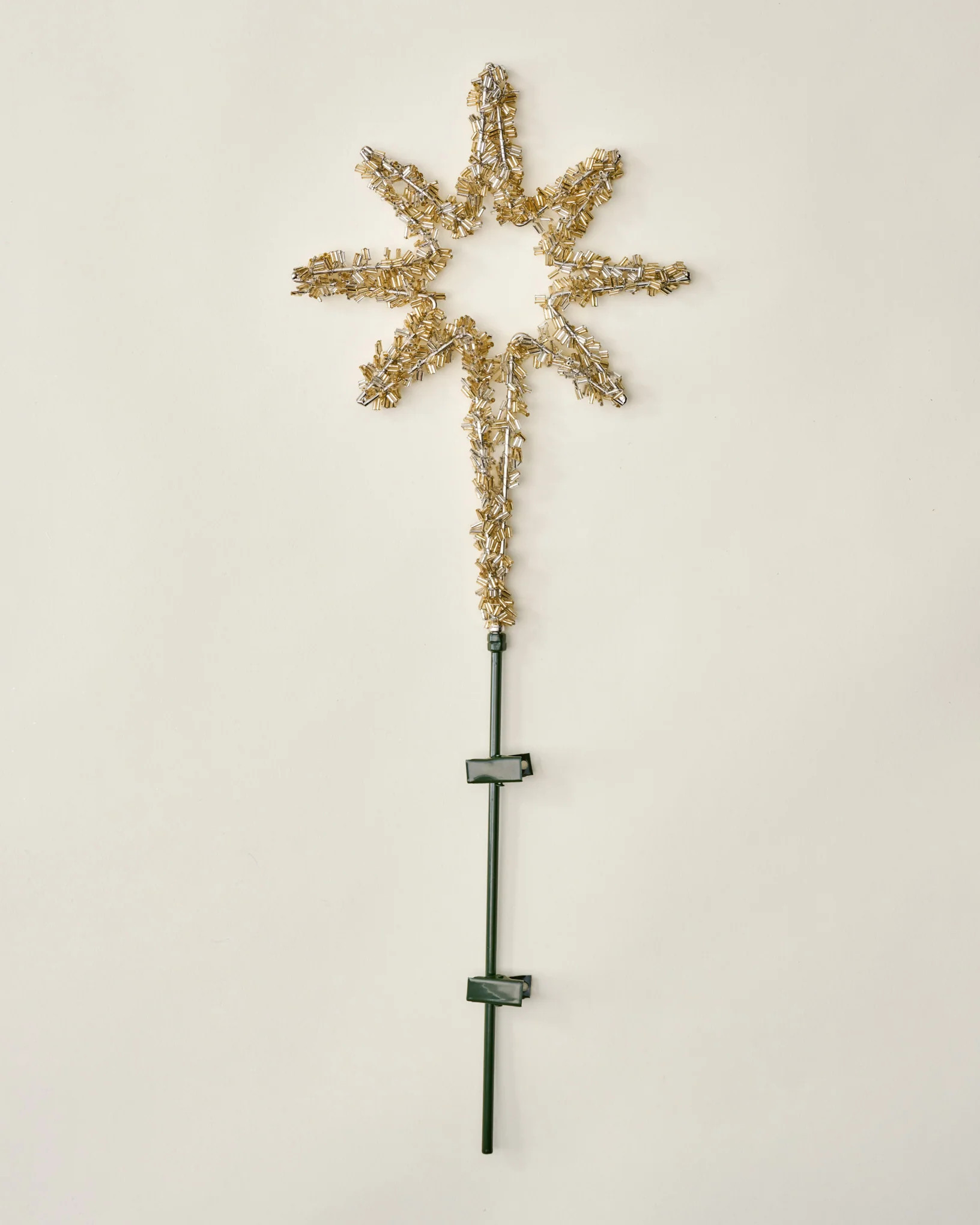 Antiqued Beaded Star Tree Topper | Magnolia