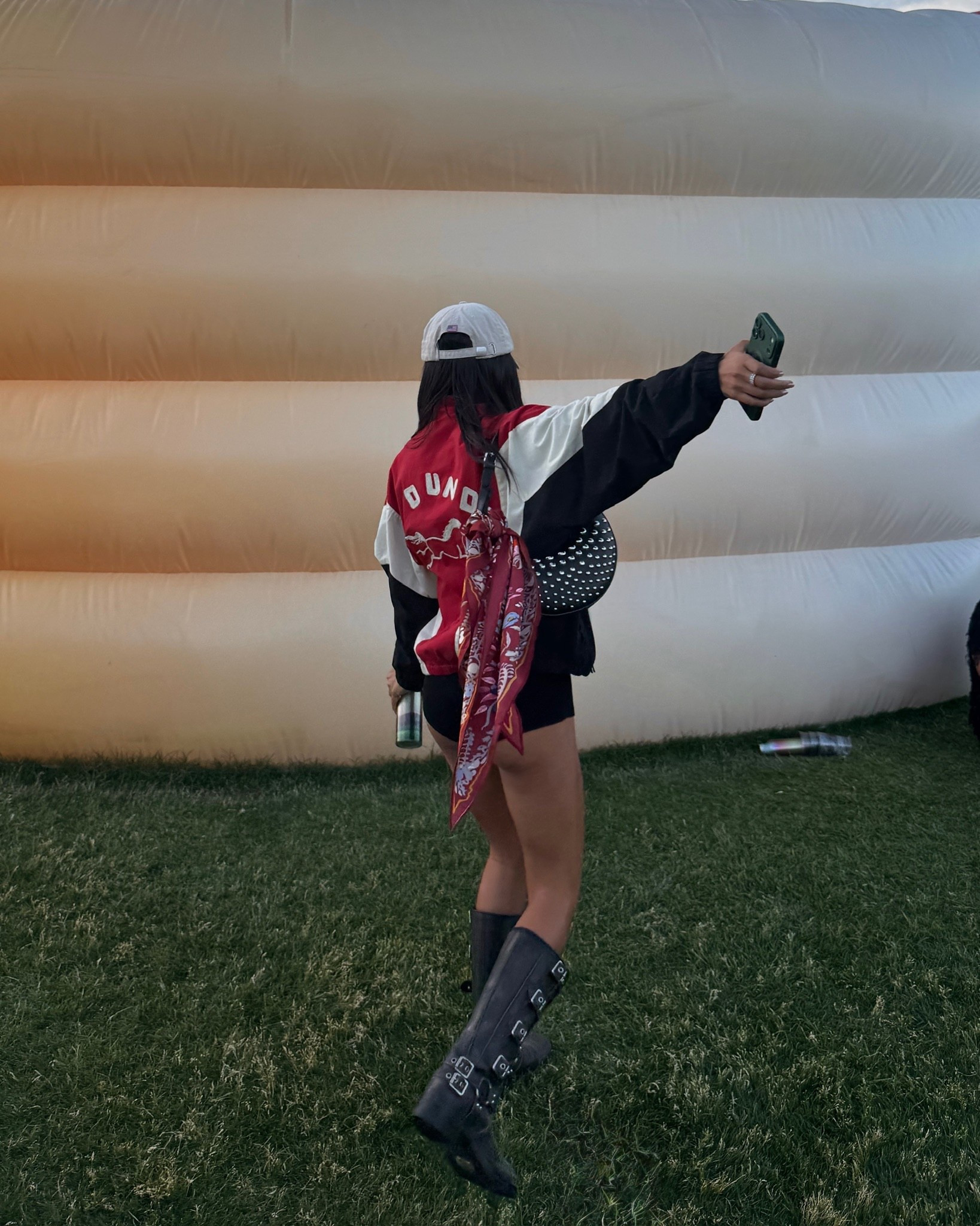 festival style inspo | revolve windbreaker jacket, black micro shorts #festival

#LTKFestival #LTKdayinmylife #LTKootd