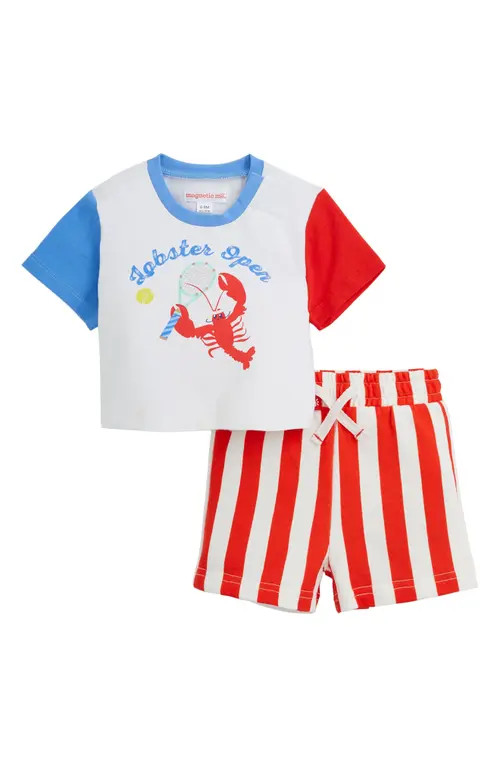 Magnetic Me Kids' Lobster Graphic T-Shirt & Shorts Set at Nordstrom, Size 2T | Nordstrom