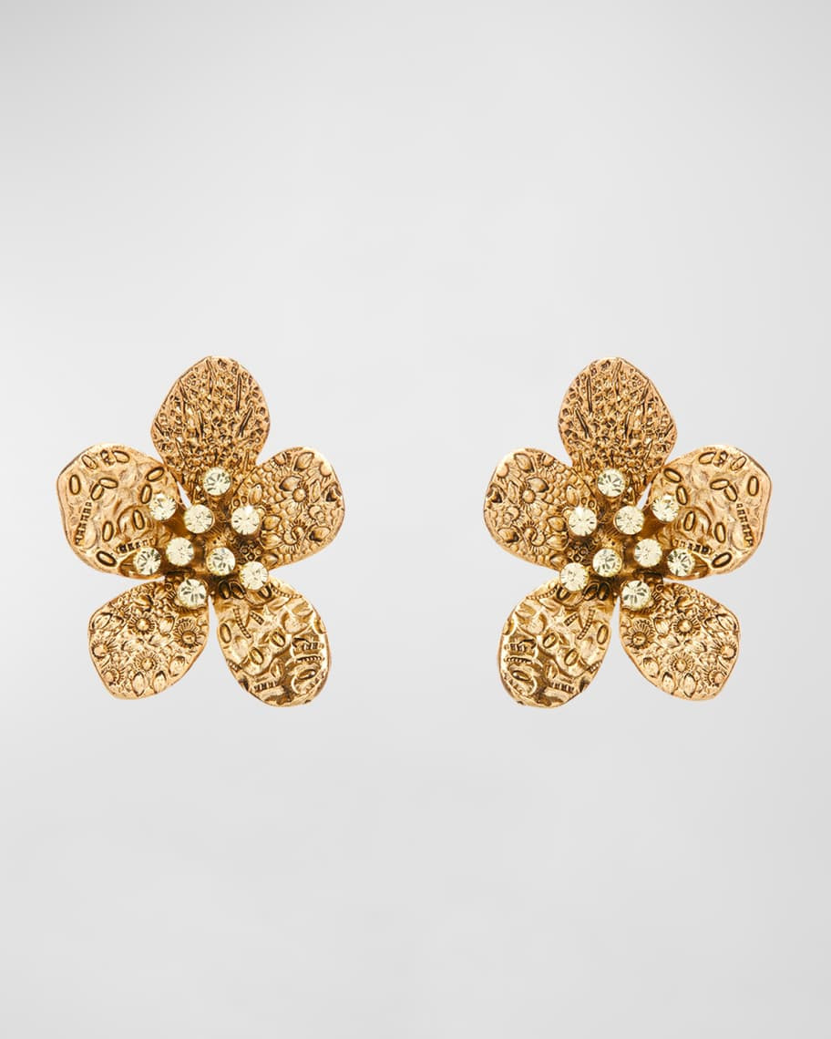Hammered Flower Earrings | Neiman Marcus