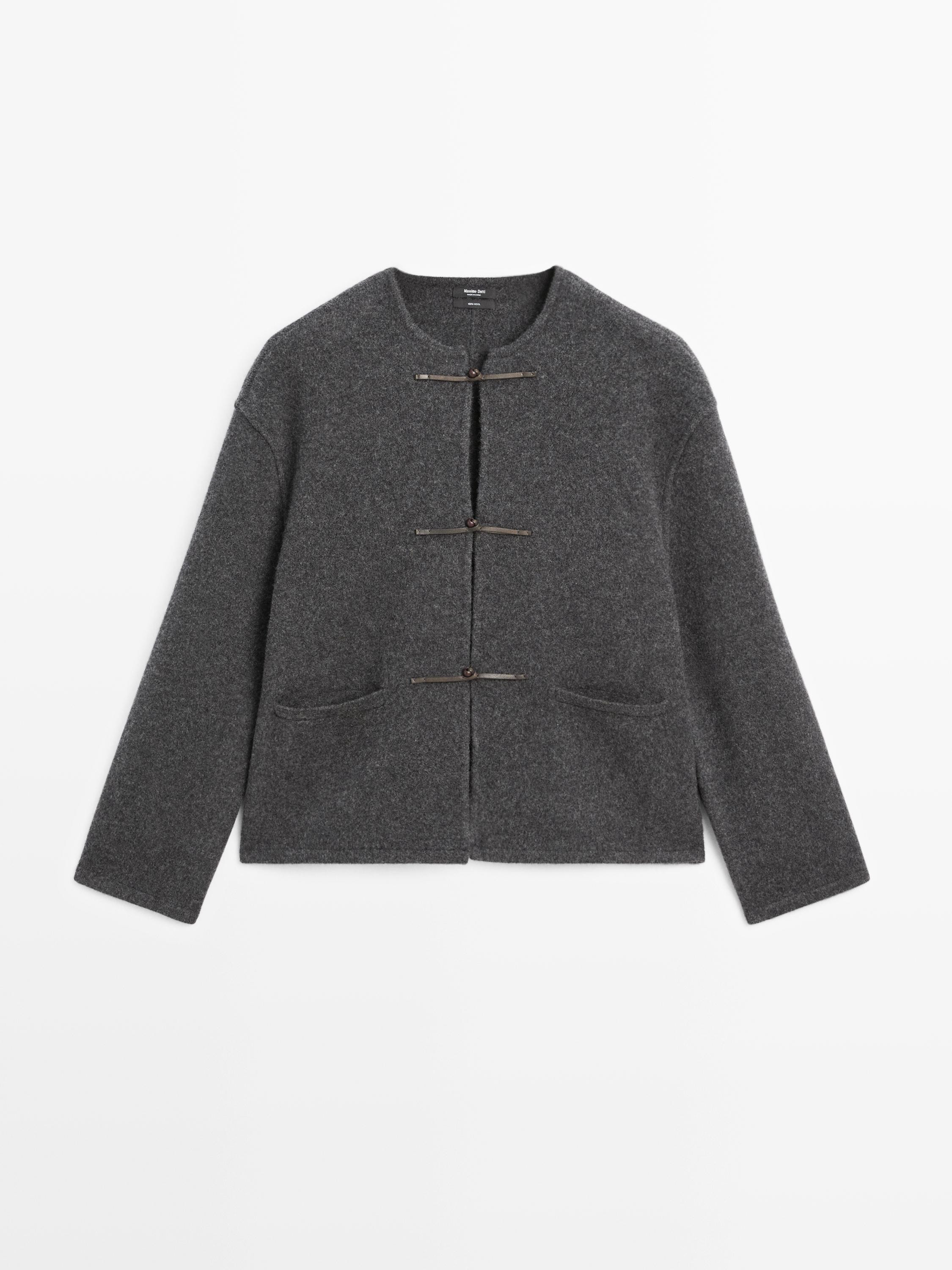 Knit cardigan with button detail | Massimo Dutti UK