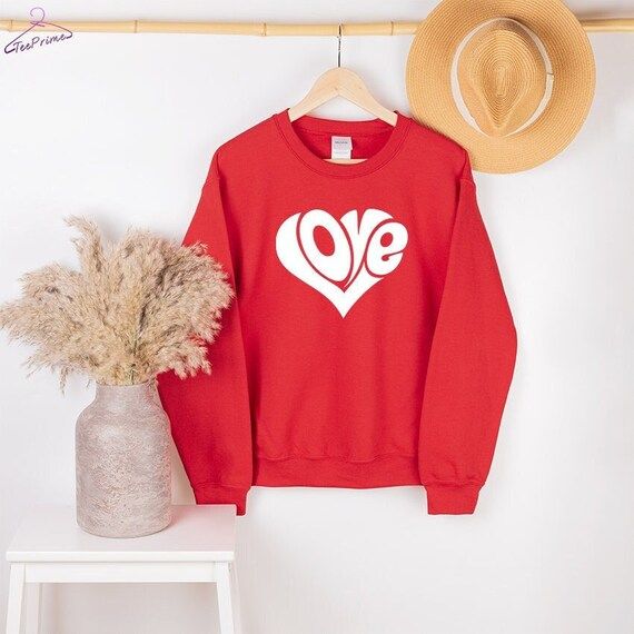 Valentine's Lovekiss Sweatshirt Valentine Sweatshirt for | Etsy | Etsy (US)