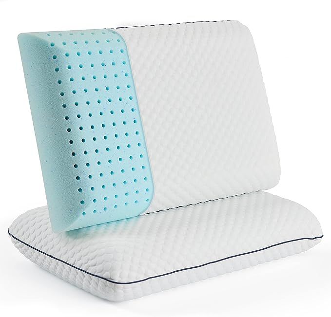 WEEKENDER Gel Memory Foam Pillow - King Size - 2-Pack - Medium Plush Feel - Neck & Shoulder Suppo... | Amazon (US)
