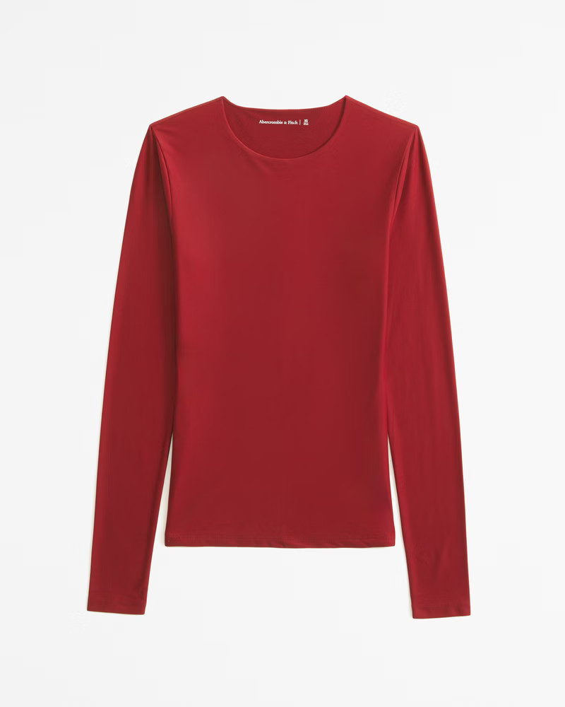 Soft Matte Seamless Tuckable Long-Sleeve Tee | Abercrombie & Fitch (US)