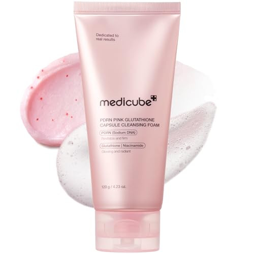 medicube Facial Cleanser PDRN Pink Glutathione Capsule Foam Cleanser     Daily Facial Cleanser fo... | Amazon (US)